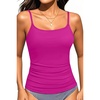 image:imageTalisea Womens Tankini Top Only Tummy Control Bathing Suits Top U Neck Swimwear Tops No BottomPurple