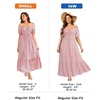 image:imagePlus Size Sun Dresses Women  Summer Off the Shoulder Puff Sleeve A Line Boho Maxi Flow Long Dress 2025Pink Floralregular Size