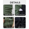 image:imagePlus Size Tankini Set Swimsuit  Women Two Piece Bathing Suit with Shorts Ruffle Sleeve Swimwear 2025Olive Green