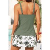 image:imageTalisea Tankini Bathing Suits with Skirt  Womens Two Piece Swimsuits with Pockets Tummy Control Modest Swimwear 2026Green Palm Tree