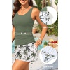 image:imageTalisea Tankini Bathing Suits with Skirt  Womens Two Piece Swimsuits with Pockets Tummy Control Modest Swimwear 2026Green Palm Tree