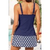 image:imageTalisea Tankini Bathing Suits with Skirt  Womens Two Piece Swimsuits with Pockets Tummy Control Modest Swimwear 2026Navy Geometric