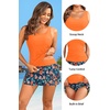 image:imageTalisea Tankini Bathing Suits with Skirt  Womens Two Piece Swimsuits with Pockets Tummy Control Modest Swimwear 2026Orange Floral