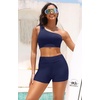 image:imageTalisea Womens High Waisted Swim Shorts  3 Bathing Suit Bottoms Boyshorts Swimsuits Board Shorts with Liner 2025Navy Blue