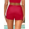 image:imageTalisea Womens High Waisted Swim Shorts  3 Bathing Suit Bottoms Boyshorts Swimsuits Board Shorts with Liner 2025Red