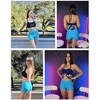 image:imageTalisea Womens High Waisted Swim Shorts  3 Bathing Suit Bottoms Boyshorts Swimsuits Board Shorts with Liner 2025Turquoise