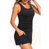 image:imageTankini Swimsuits with Shorts  Two Piece Swimsuits Tummy Control Bathing Suits with Two Side Pockets 2025Black