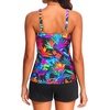 image:imageTankini Swimsuits with Shorts  Two Piece Swimsuits Tummy Control Bathing Suits with Two Side Pockets 2025Colorful Leaves