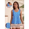 image:imageWomens Flowy Tankini Top Only Modest Swimsuit Top Tie Knot Bathing Suit No Bottom 2025Blue Floral