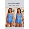 image:imageWomens Flowy Tankini Top Only Modest Swimsuit Top Tie Knot Bathing Suit No Bottom 2025Blue Floral