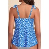 image:imageWomens Flowy Tankini Top Only Modest Swimsuit Top Tie Knot Bathing Suit No Bottom 2025Blue Floral