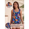 image:imageWomens Flowy Tankini Top Only Modest Swimsuit Top Tie Knot Bathing Suit No Bottom 2025Colorful Floral
