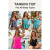 image:imageWomens Flowy Tankini Top Only Modest Swimsuit Top Tie Knot Bathing Suit No Bottom 2025Green Paisley