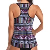 image:imageWomens Racerback Swim Tops  Flowy Bathing Suit Top Modest Swimsuit No Bottom Racerback Tribal XL