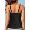 image:imageWomens Tankini Tops Only  Modest Swimsuit VWired Swim Top Swimwear Tummy Control Bathing Suit No Bottom 2025Black
