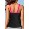 image:imageWomens Tankini Tops Only  Modest Swimsuit VWired Swim Top Swimwear Tummy Control Bathing Suit No Bottom 2025Black Pink and Green