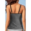 image:imageWomens Tankini Tops Only  Modest Swimsuit VWired Swim Top Swimwear Tummy Control Bathing Suit No Bottom 2025Black Striped