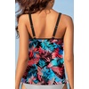 image:imageWomens Tankini Tops Only  Modest Swimsuit VWired Swim Top Swimwear Tummy Control Bathing Suit No Bottom 2025Blue and Red Leaves