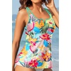 image:imageWomens Tankini Tops Only  Modest Swimsuit VWired Swim Top Swimwear Tummy Control Bathing Suit No Bottom 2025Colorful Floral
