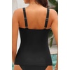 image:imageWomens Underwire Tankini Top Only  Tummy Control Bathing Suit Top No Bottom 2025Black