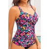 image:imageWomens Underwire Tankini Top Only  Tummy Control Bathing Suit Top No Bottom 2025Black Flower