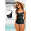 image:imageWomens Underwire Tankini Top Only  Tummy Control Bathing Suit Top No Bottom 2025Colorful Stripe