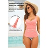 image:imageWomens Underwire Tankini Top Only  Tummy Control Bathing Suit Top No Bottom 2025Coral Pink