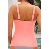 image:imageWomens Underwire Tankini Top Only  Tummy Control Bathing Suit Top No Bottom 2025Coral Pink