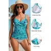 image:imageWomens Underwire Tankini Top Only  Tummy Control Bathing Suit Top No Bottom 2025Green Paisley
