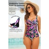 image:imageWomens Underwire Tankini Top Only  Tummy Control Bathing Suit Top No Bottom 2025Navy Blue Magenta