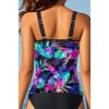 image:imageWomens VWire Tankini Swim Tops  Tummy Control Ruched Swimsuit Bathing Suit Top Only Slimming Swimwear No BottomBlue and Pink Floral