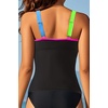 image:imageWomens VWire Tankini Swim Tops  Tummy Control Ruched Swimsuit Bathing Suit Top Only Slimming Swimwear No BottomColorful Black