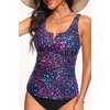 image:imageWomens VWire Tankini Swim Tops  Tummy Control Ruched Swimsuit Bathing Suit Top Only Slimming Swimwear No BottomStarry Sky