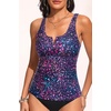 image:imageWomens VWire Tankini Swim Tops  Tummy Control Ruched Swimsuit Bathing Suit Top Only Slimming Swimwear No BottomStarry Sky