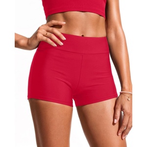 image:imageTalisea Womens High Waisted Swim Shorts  3 Bathing Suit Bottoms Boyshorts Swimsuits Board Shorts with Liner 2025Red