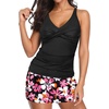 image:imageTalisea Womens Tankini Bathing Suits with Skirt Two Piece Tummy Control Swimsuits Ladies SwimwearPink Flower