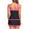 image:imageTalisea Womens Tankini Swimsuits with Skirt  Two Piece Bathing Suits VWire Tummy Control Drawstring SwimwearBlack and Pink