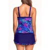 image:imageTalisea Womens Tankini Swimsuits with Skirt  Two Piece Bathing Suits VWire Tummy Control Drawstring SwimwearBlue Purple Leaves