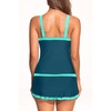 image:imageTalisea Womens Tankini Swimsuits with Skirt  Two Piece Bathing Suits VWire Tummy Control Drawstring SwimwearTeal and Green