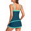 image:imageTalisea Womens Tankini Swimsuits with Skirt  Two Piece Bathing Suits VWire Tummy Control Drawstring SwimwearTeal and Green