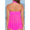 image:imageTalisea Women Bandeau Tankini Top Only Mesh Strapless Swimsuits Top Halter Flyaway Bathing Suits No BottomHot Pink