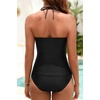 image:imageWomens Two Piece Tankini Swimsuits  Tummy Control Bathing Suits SwimwearBlack
