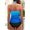image:imageWomens Two Piece Tankini Swimsuits  Tummy Control Bathing Suits SwimwearBlue Gradient