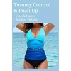 image:imageWomens Two Piece Tankini Swimsuits  Tummy Control Bathing Suits SwimwearBlue Gradient