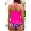 image:imageWomens Two Piece Tankini Swimsuits  Tummy Control Bathing Suits SwimwearPink Floral