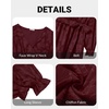image:imagePlus Size Dresses Wedding Guest Fall Floral Wrap V Neck Maxi Dress WomenBurgundy