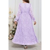 image:imagePlus Size Dresses Wedding Guest Fall Floral Wrap V Neck Maxi Dress WomenLight Lavender
