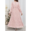 image:imagePlus Size Dresses Wedding Guest Fall Floral Wrap V Neck Maxi Dress WomenPink