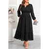 image:imageTalisea Plus Size Summer Dresses  Casual Boho Cotton Long Maxi Dress WomenBlack