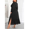 image:imageTalisea Plus Size Summer Dresses  Casual Boho Cotton Long Maxi Dress WomenBlack